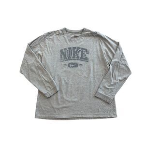 Nike Distressed Logo Long Sleeve Tee Size XL